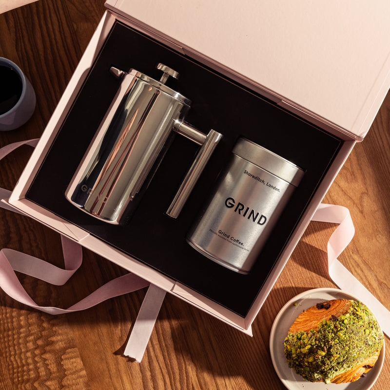 Cafetière Gift Set - Silver Tin image