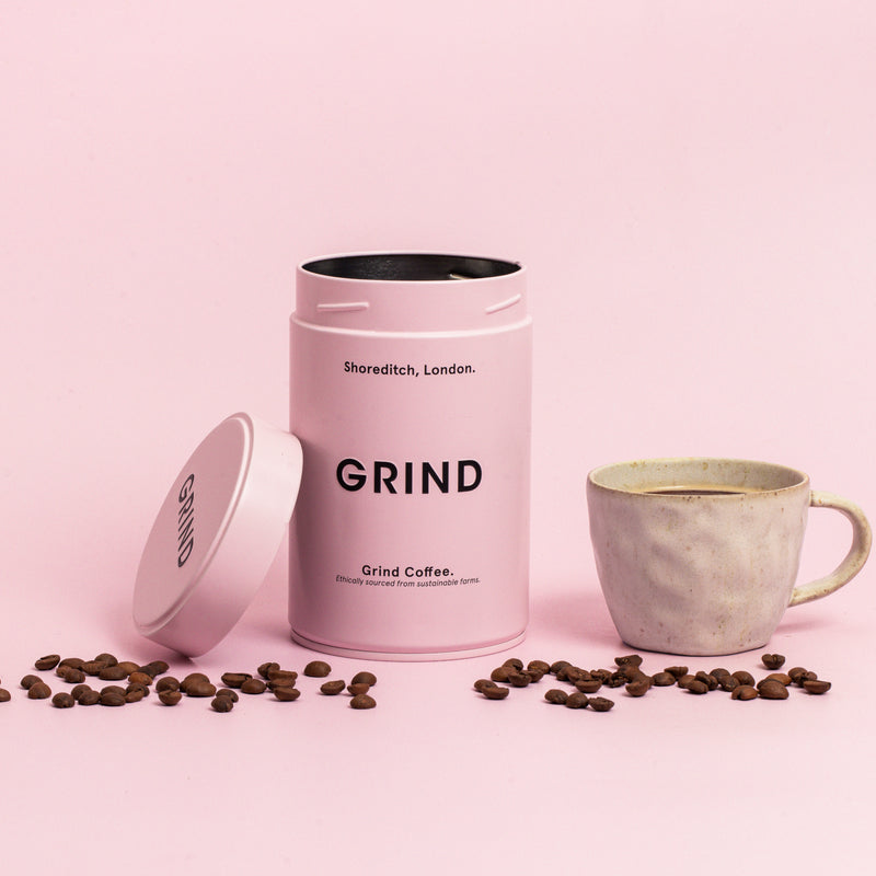 Pink Tin of Grind Coffee image